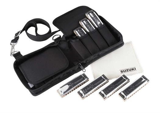Suzuki Manji M-20 standard mundharmonika pakkeløsning - 7 stk.