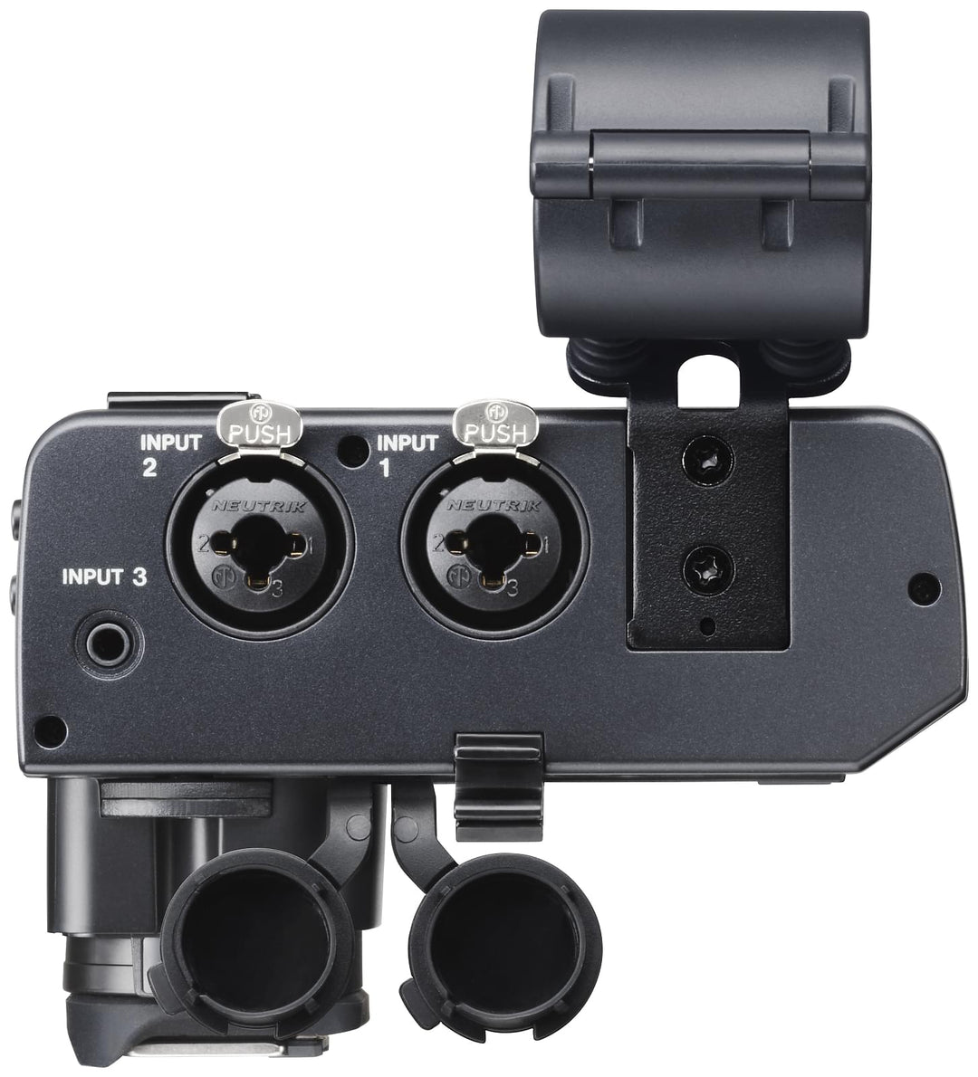 Tascam CA-XLR2N mikrofonisovitin kameraan, Nikon ZR