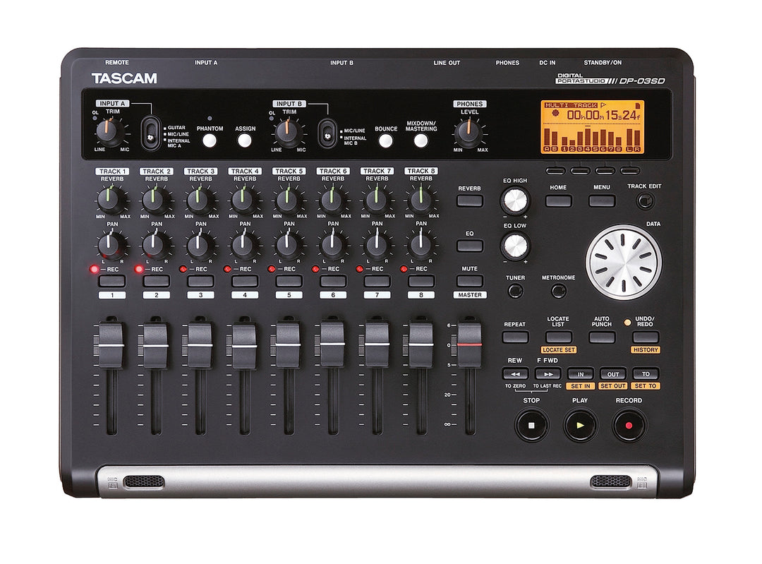 Tascam DP-03SD Digitaalinen 8-raitanauhuri, sisältää 4GB SD-kortin