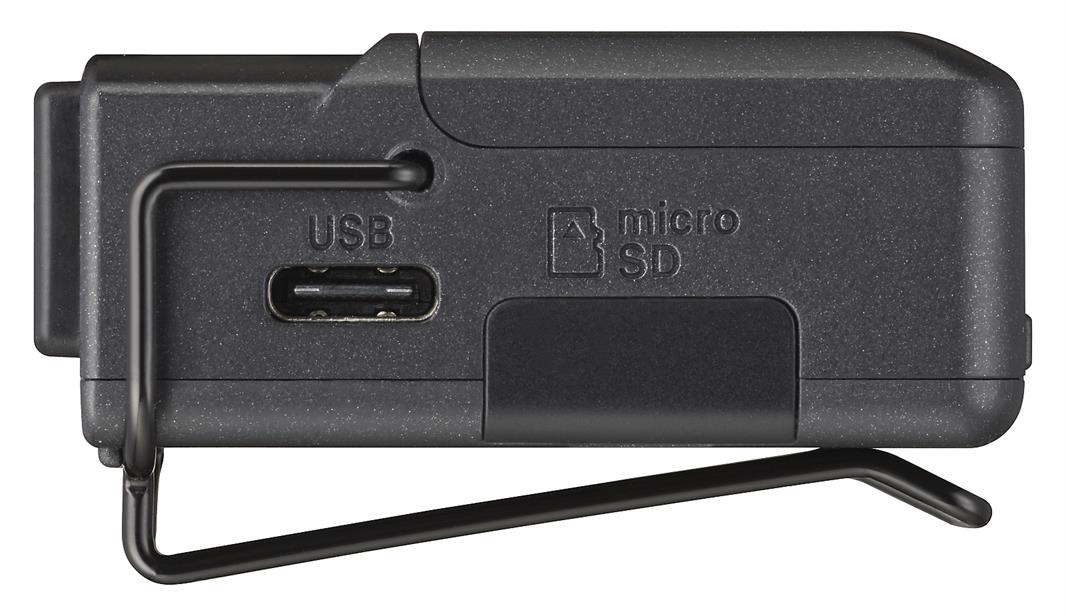 Tascam DR-10L Pro -tallennin lavalier-mikrofonilla, musta