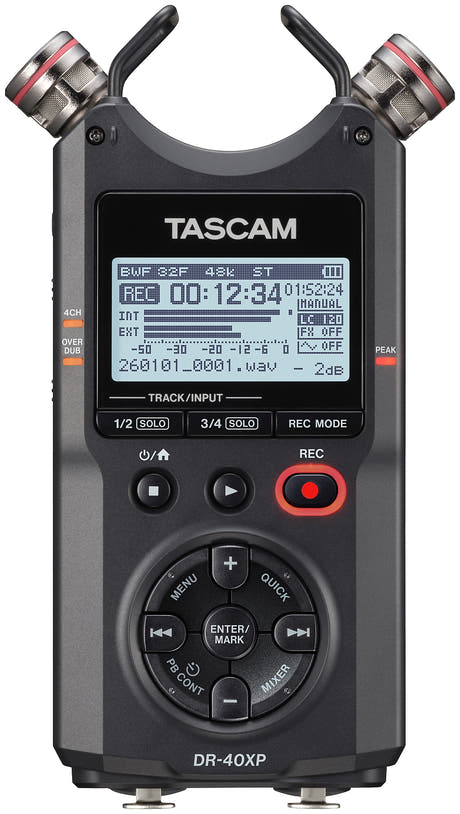 Tascam DR-40XP käsikäyttöinen nauhoitin, diktafon