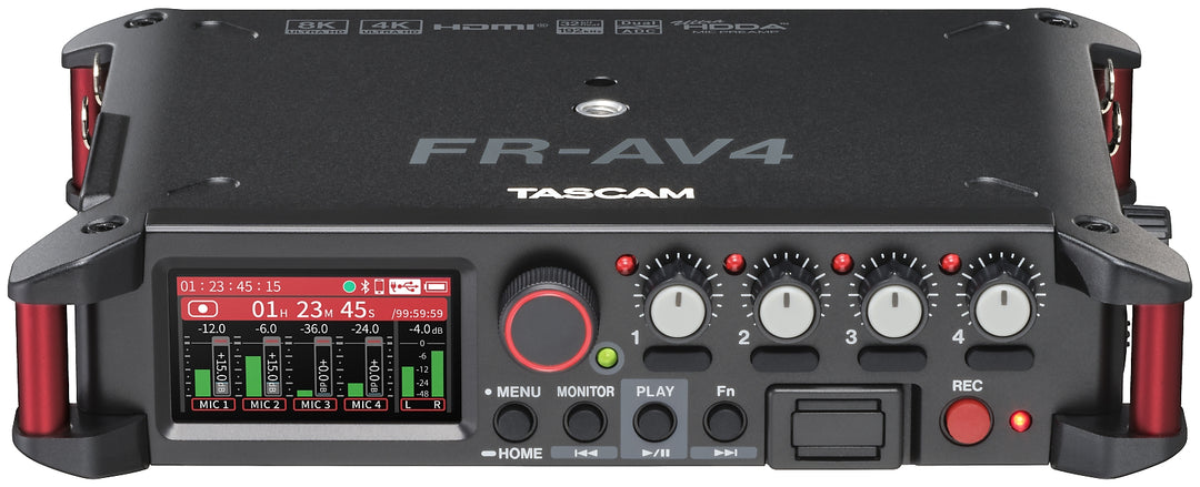 Tascam 4-kanavainen audio-tallennin HDMI-aikakoodilla