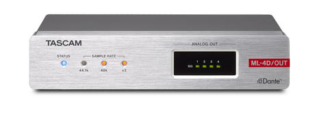 Tascam ML-4D OUT-X Analog Dante muunnin 4 kanavaa, XLR