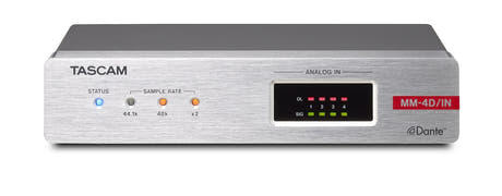 Tascam MM-4D IN Analog Dante muunnin 4 kanavaa, XLR