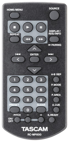 Tascam medianauhuri SD/USB- ja DAB/FM-virittimellä