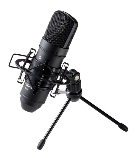 Tascam TM-80 kondensaattorimikrofoni inkl. ophæng, Sort