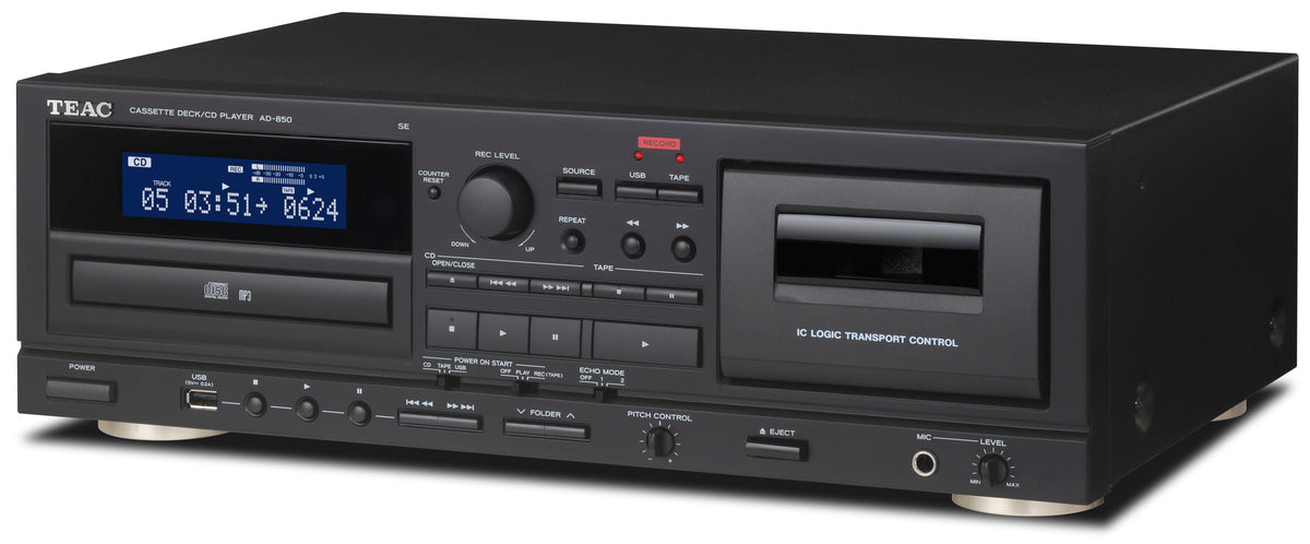 TEAC AD-850-SE CD- ja kasettisoitin ja USB (musta)