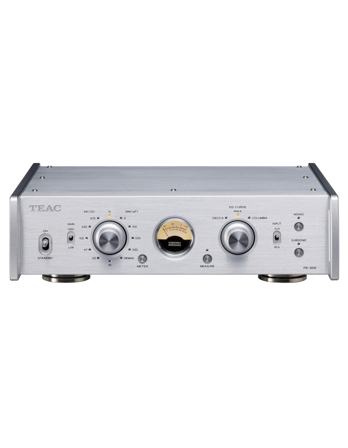 TEAC PE-505 Phono esivahvistin (hopea)