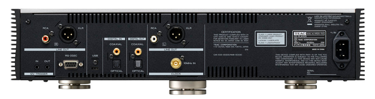 TEAC VRDS-701 CD-soitin (hopea)