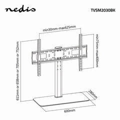 TV Teline Fast neljällä korkeussäädöllä (32-65", 45kg)