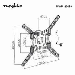 TV Kiinnike Täysin Liikkuva (23-55", 30kg)