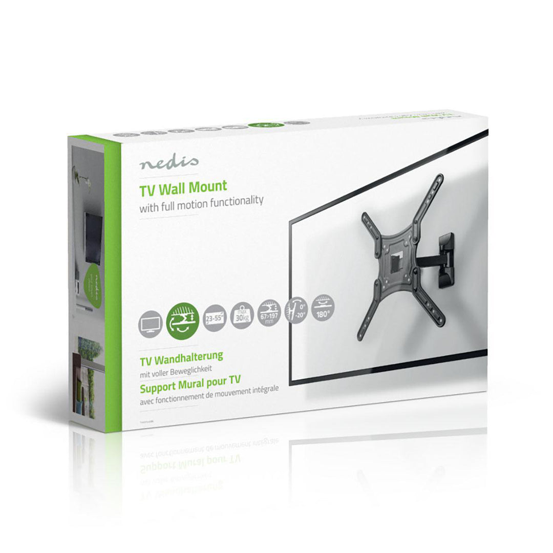 TV Seinäteline Täysin Liikkuva m. 2 Kääntöpistettä (23-55", 30kg)