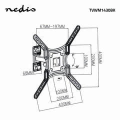 TV Seinäteline Täysin Liikkuva m. 2 Kääntöpistettä (23-55", 30kg)