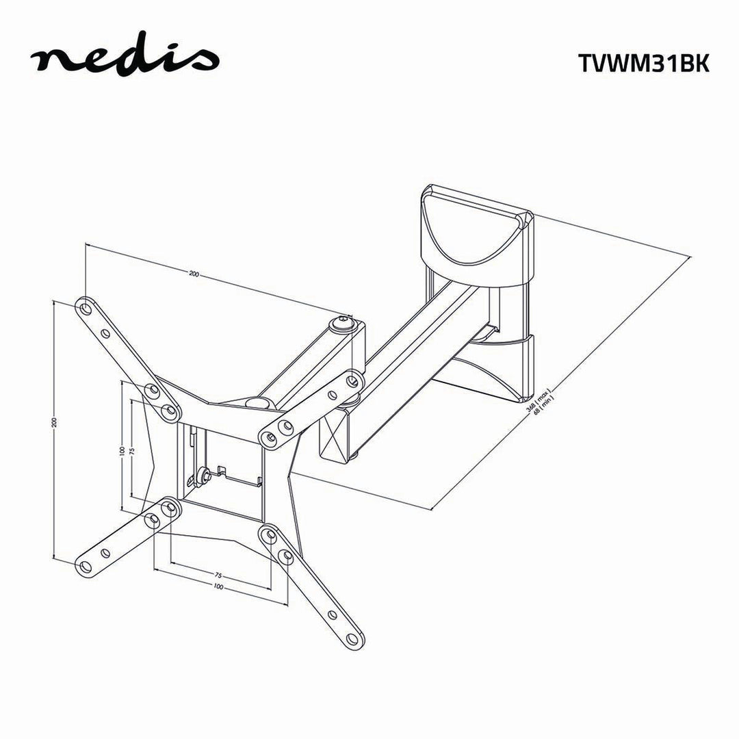 Täysin Liikkuva TV Seinäteline (10-32", 30kg)
