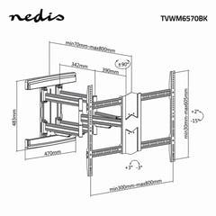 Täysin Liikkuva TV Kiinnike (43-90")