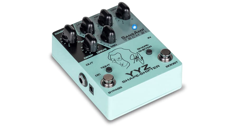 Tech 21 SansAmp YYZ Shape Shifter -pedaali, Geddy Lee