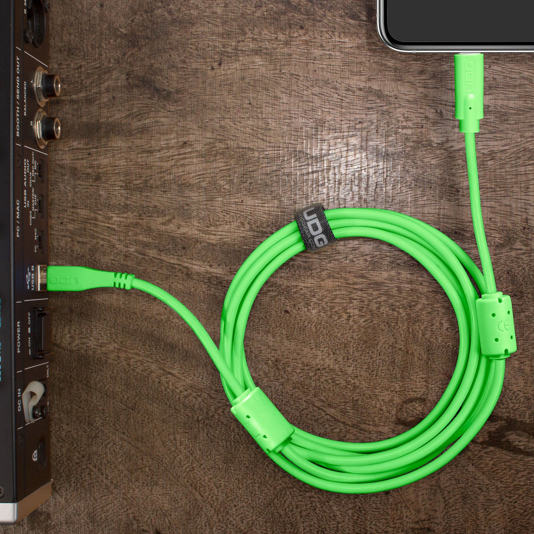 UDG Ultimate Audio-kaapeli USB 2.0 C-B vihreä suora 1,5 m