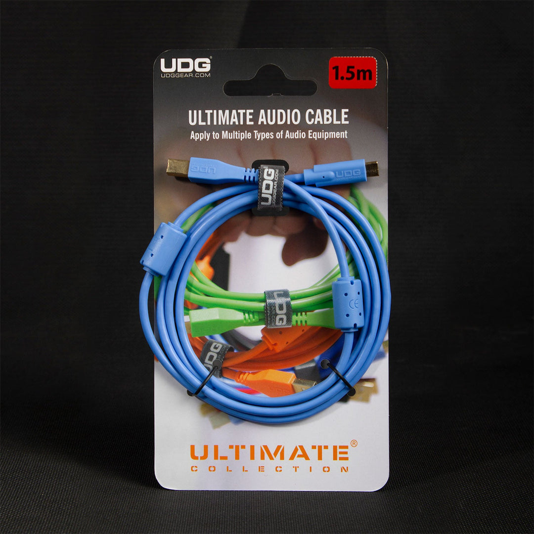 UDG Ultimate Audio-kaapeli USB 2.0 C-B sininen suora 1,5 m