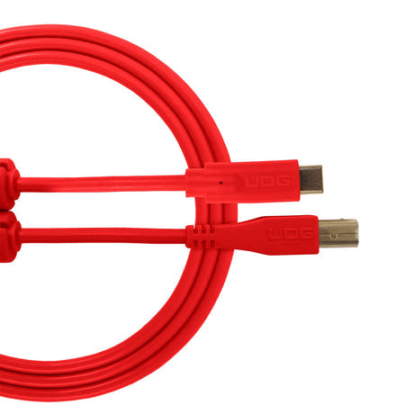 UDG Ultimate Audio-kaapeli USB 2.0 C-B punainen suora 1,5 m