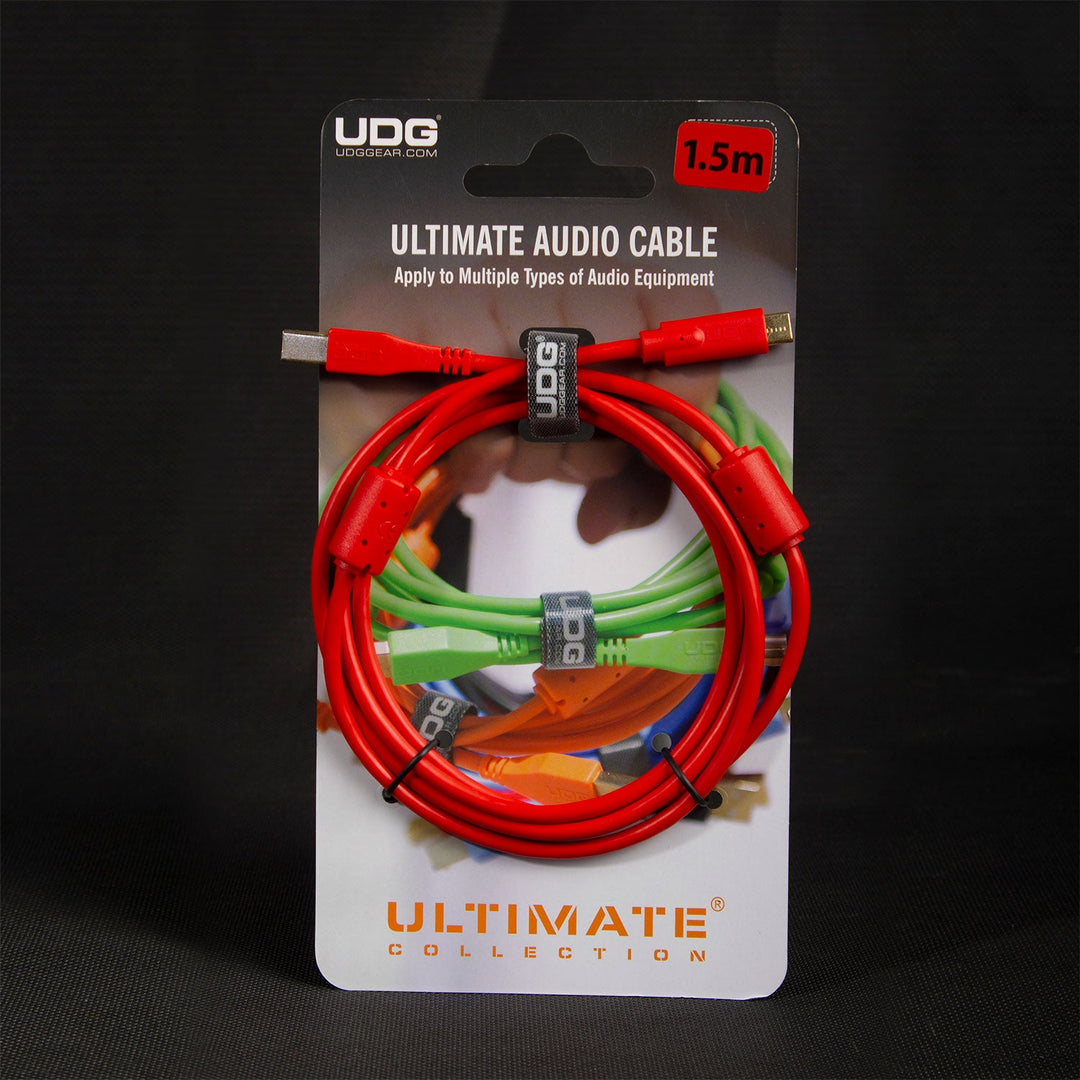 UDG Ultimate Audio-kaapeli USB 2.0 C-B punainen suora 1,5 m