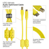 UDG Ultimate Audio-kaapeli USB 2.0 C-B keltainen suora 1,5 m