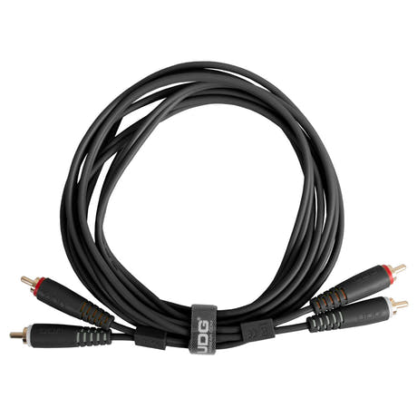 UDG Ultimate Audio-kaapeli Set RCA - RCA musta suora 1,5 m
