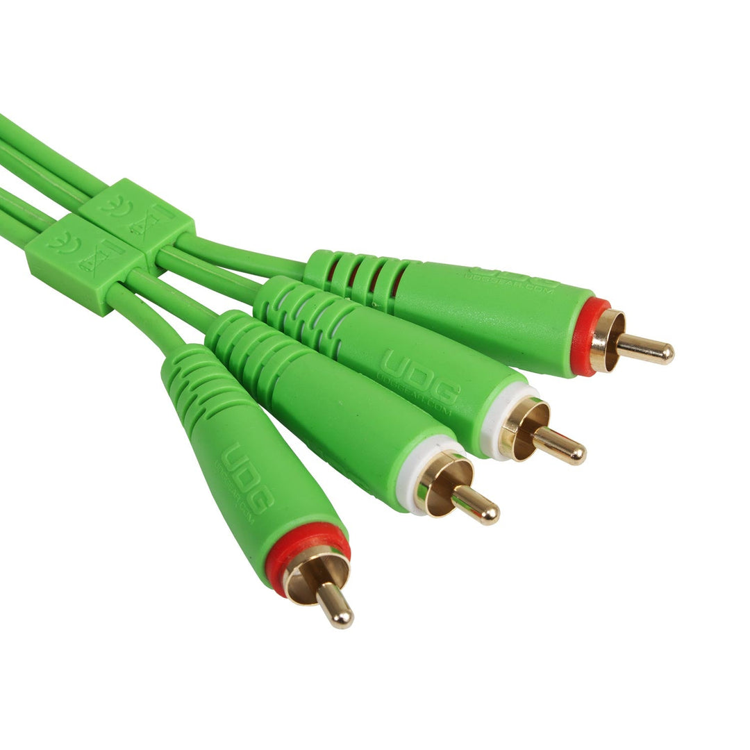 UDG Ultimate Audio-kaapeli Set RCA - RCA vihreä suora 3 m
