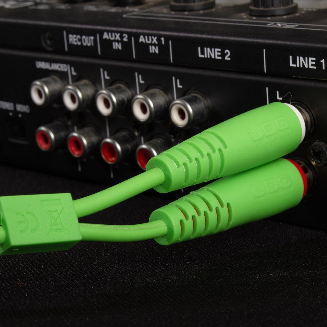 UDG Ultimate Audio-kaapeli Set RCA - RCA vihreä suora 3 m