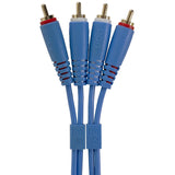 UDG Ultimate Audio-kaapeli Set RCA - RCA sininen suora 3 m