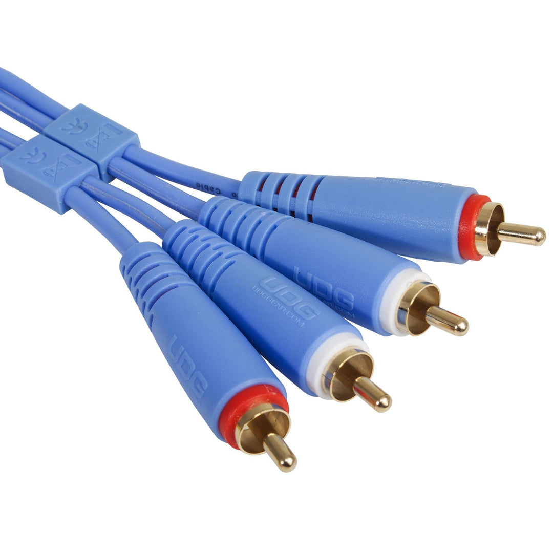UDG Ultimate Audio-kaapeli Set RCA - RCA sininen suora 1,5 m
