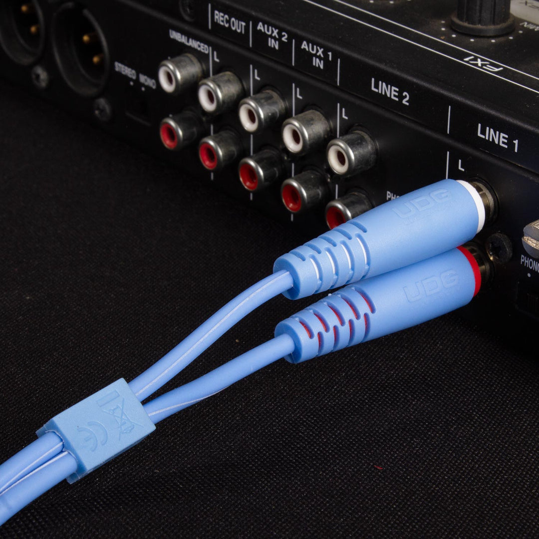 UDG Ultimate Audio-kaapeli Set RCA - RCA sininen suora 1,5 m