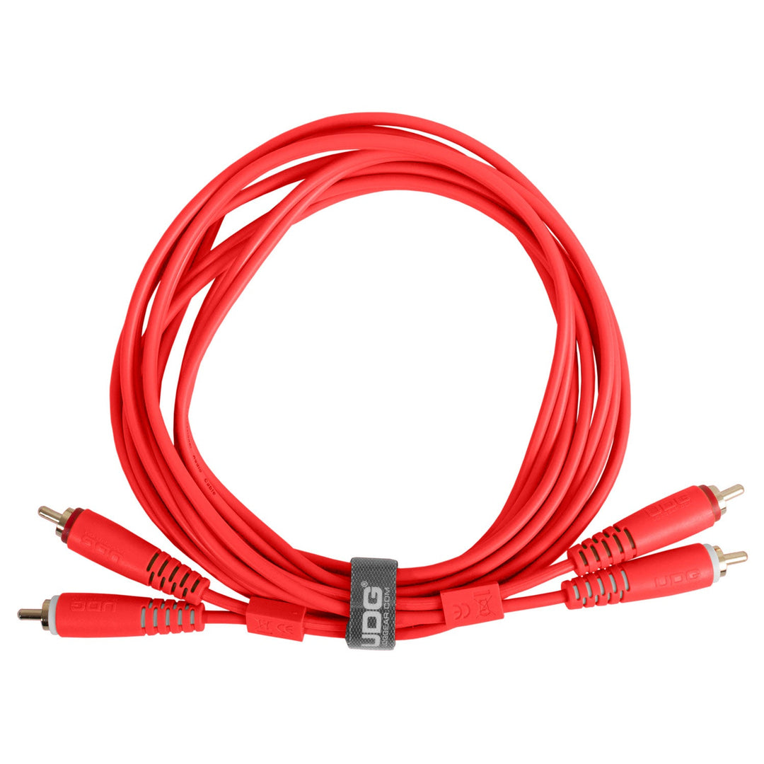 UDG Ultimate Audio-kaapeli Set RCA - RCA punainen suora 3 m