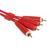UDG Ultimate Audio-kaapeli Set RCA - RCA punainen suora 1,5 m