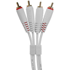 UDG Ultimate Audio-kaapeli Set RCA - RCA valkoinen suora 3 m