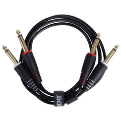 UDG Ultimate Audio Cable set 1/4'' Jack-1/4'' Jack Musta Straight 1,5m