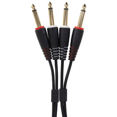 UDG Ultimate Audio Cable set 1/4'' Jack-1/4'' Jack Musta Straight 1,5m