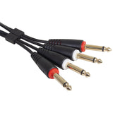 UDG Ultimate Audio Cable set 1/4'' Jack-1/4'' Jack Musta Straight 3m