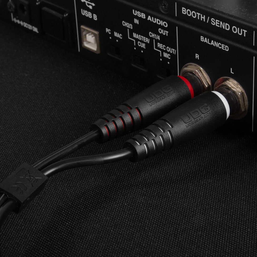 UDG Ultimate Audio Cable set 1/4'' Jack-1/4'' Jack Musta Straight 3m
