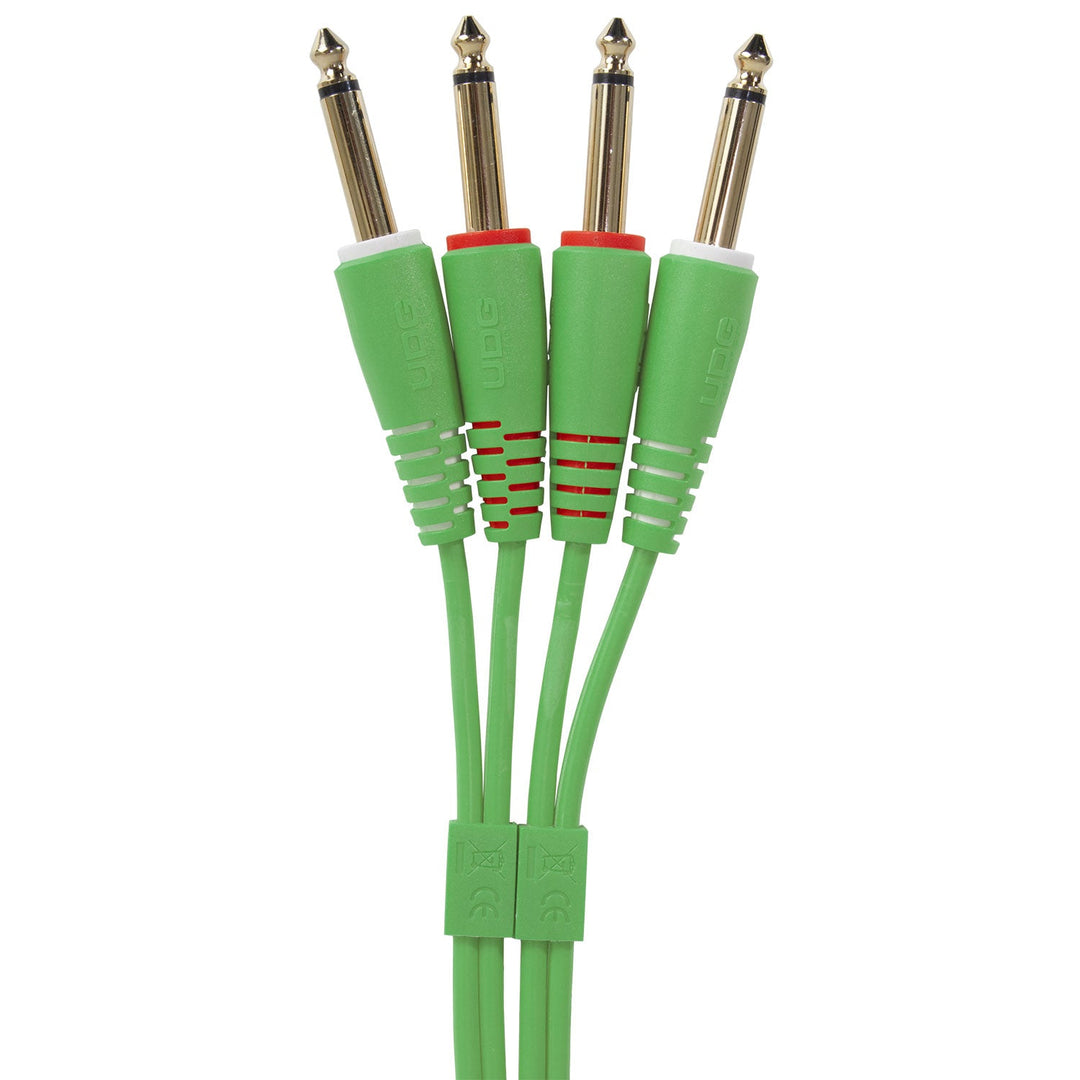 UDG Ultimate Audio Cable set 1/4'' Jack-1/4'' Jack Vihreä Straight 1,5m