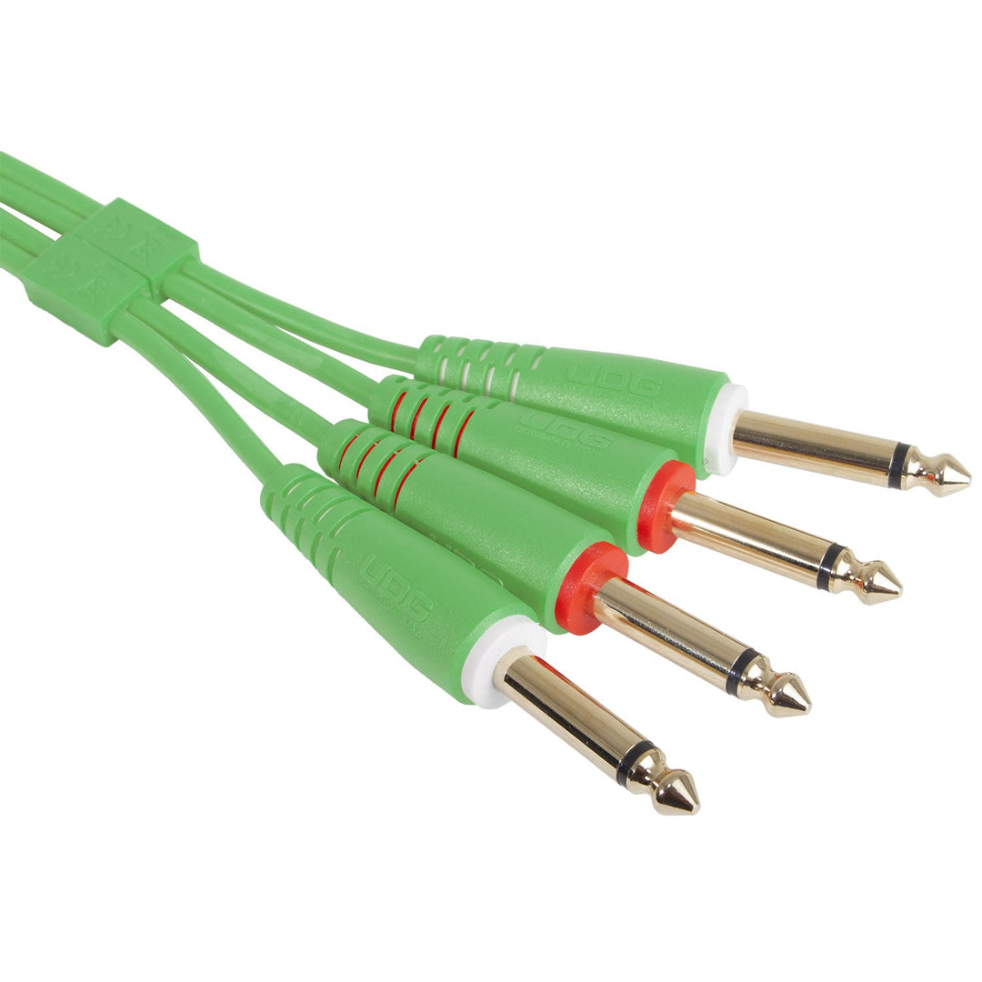 UDG Ultimate Audio Cable set 1/4'' Jack-1/4'' Jack Vihreä Straight 3m