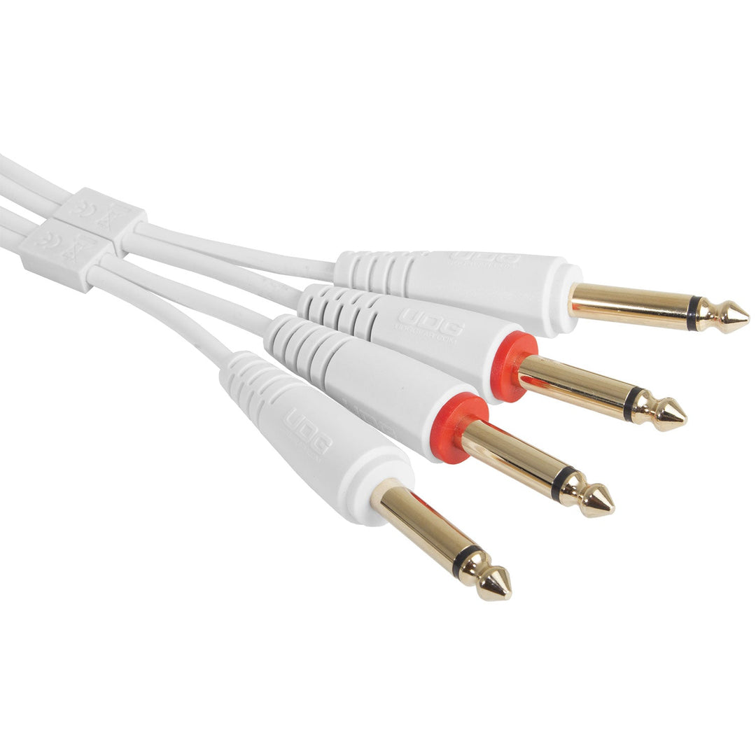 UDG Ultimate Audio Cable set 1/4'' Jack-1/4'' Jack Valkoinen Straight 3m