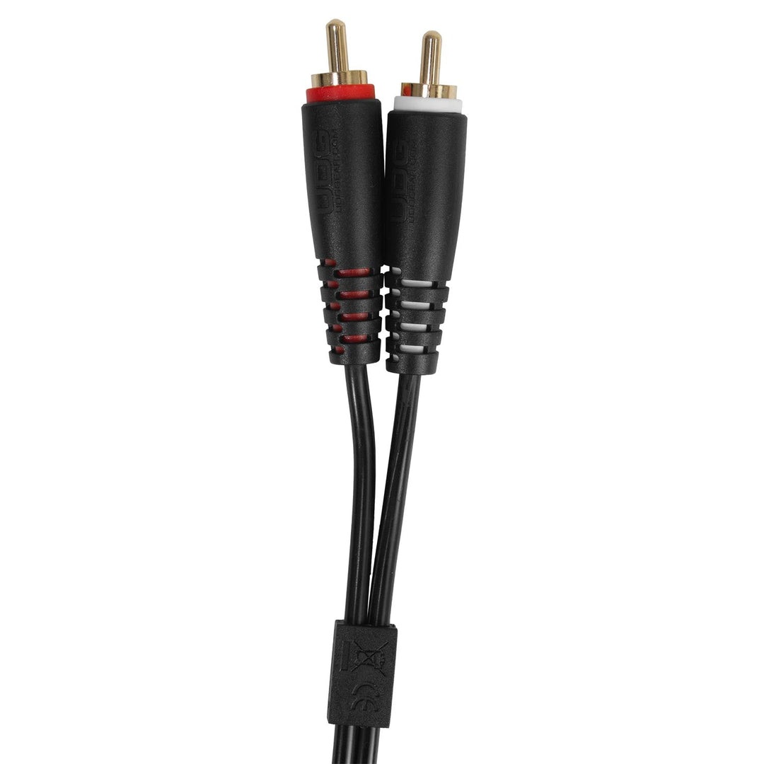 UDG Ultimate Audio-kaapeli Set RCA suora-RCA kulmikas musta 3 m