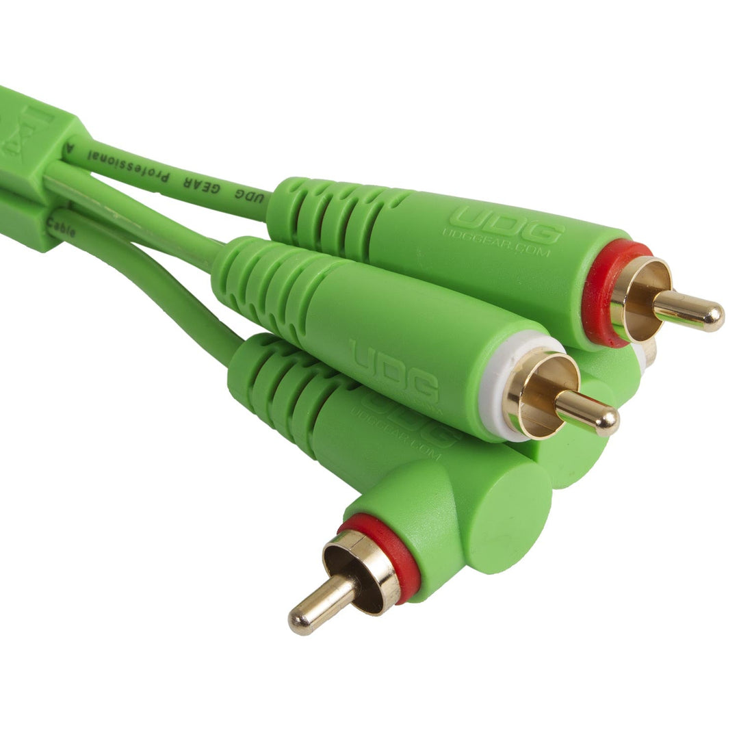 UDG Ultimate Audio-kaapeli Set RCA suora-RCA kulmikas vihreä 3 m