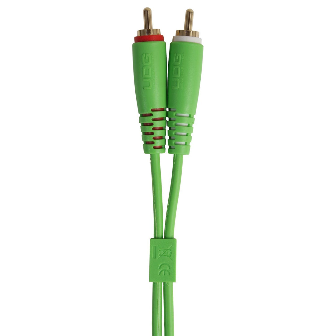 UDG Ultimate Audio-kaapeli Set RCA suora-RCA kulmikas vihreä 3 m