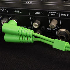 UDG Ultimate Audio-kaapeli Set RCA suora-RCA kulmikas vihreä 3 m