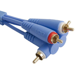 UDG Ultimate Audio-kaapeli Set RCA suora-RCA kulmikas sininen 3 m