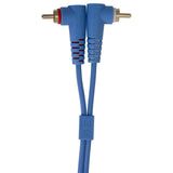 UDG Ultimate Audio-kaapeli Set RCA suora-RCA kulmikas sininen 3 m