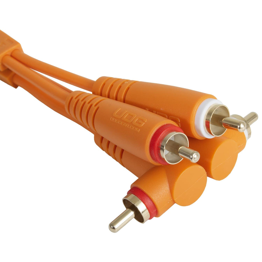 UDG Ultimate Audio Cable set RCA Straight-RCA Angled Oranssi 3m