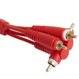 UDG Ultimate Audio-kaapeli Set RCA suora-RCA kulmikas punainen 3 m