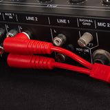 UDG Ultimate Audio-kaapeli Set RCA suora-RCA kulmikas punainen 3 m